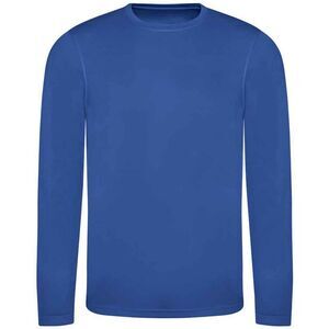 AWDis Cool Mens Moisture Wicking Long-Sleeved T-Shirt / Royal Blue